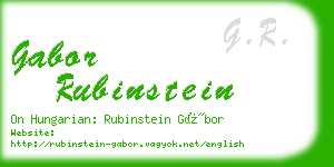 gabor rubinstein business card